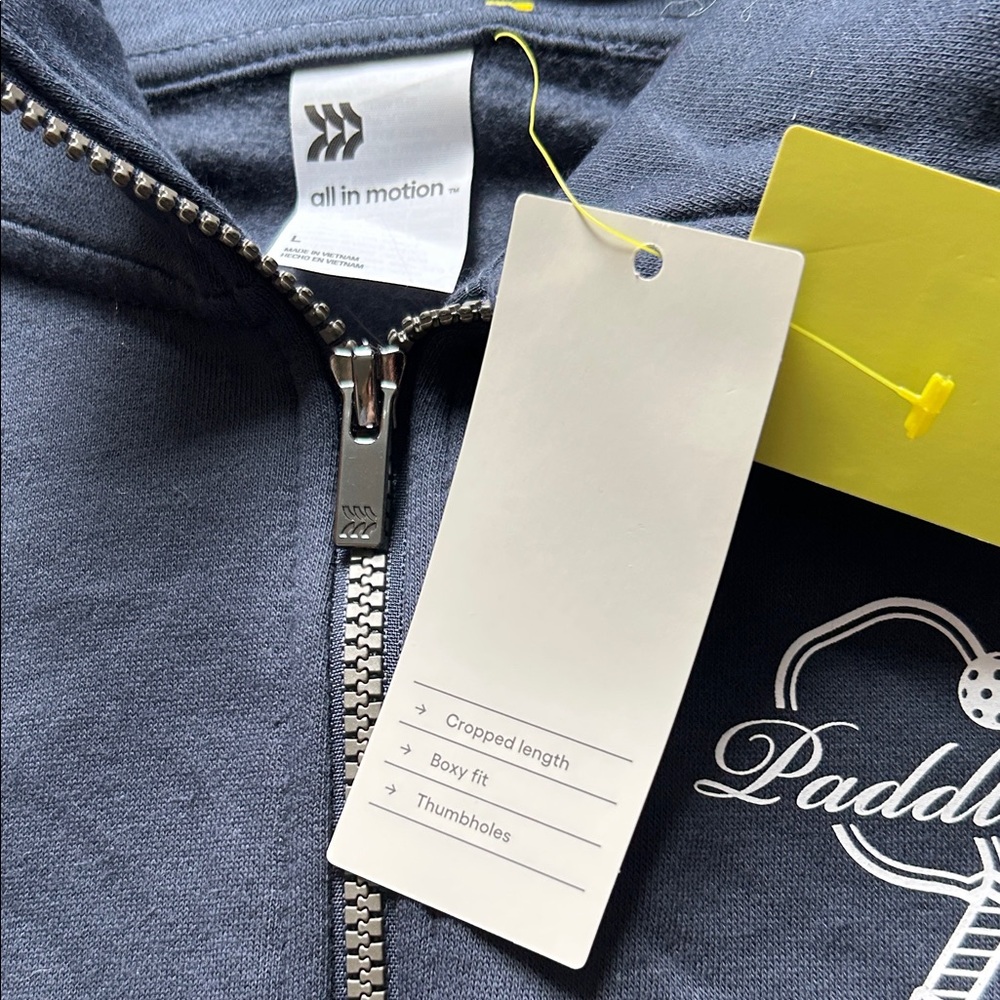 Women’s Cropped Half-Zip Fleece Sweatshirt - Picture 2 of 2